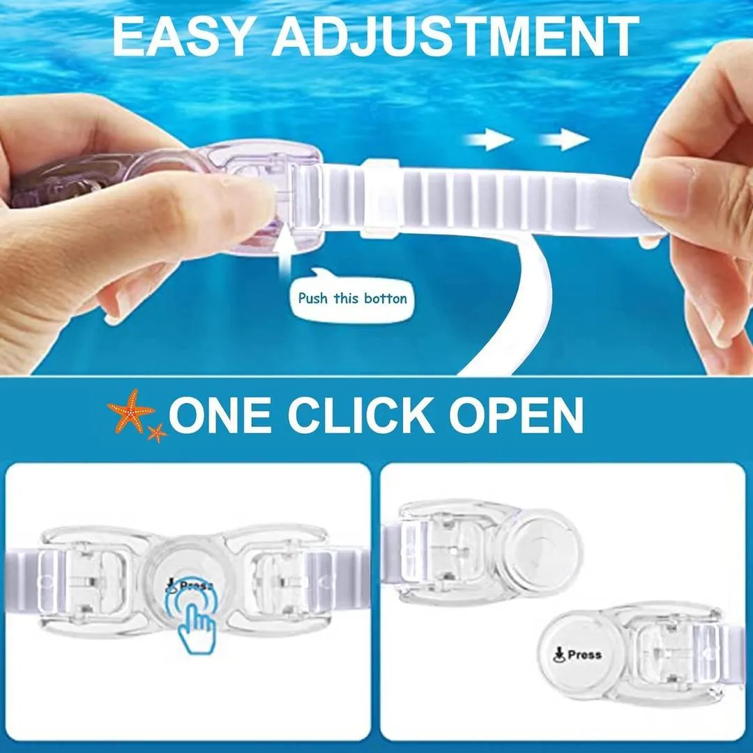 Adult Swim Goggles Anti-Fog and UV Protection Adjustable Leak-Proof Fit and Ergonomic Design - 11020