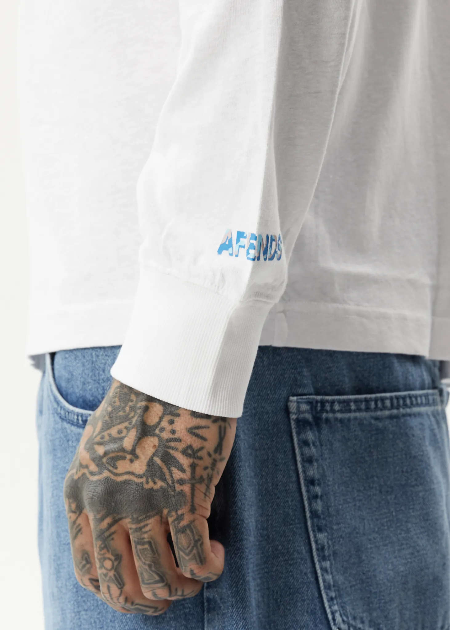 AFENDS Unisex Broccoli - Unisex Long Sleeve T-Shirt - White
