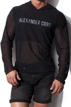 ALEXANDER COBB TRANSPARENT HOODY BLACK