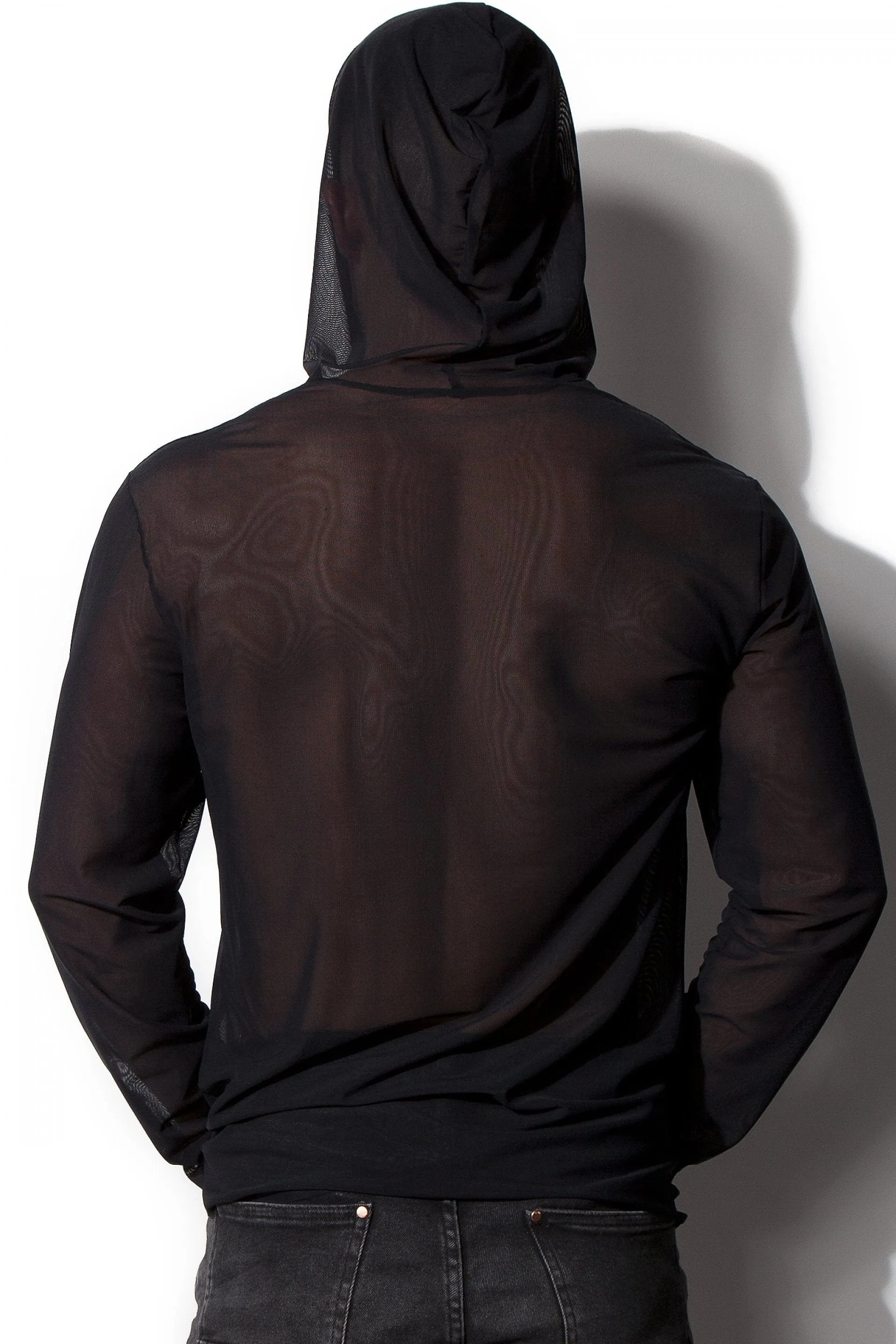 ALEXANDER COBB TRANSPARENT HOODY BLACK