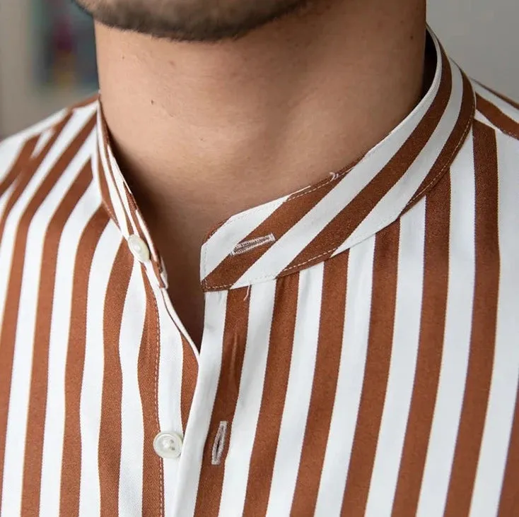 Antonios gentleman striped long sleeve shirt