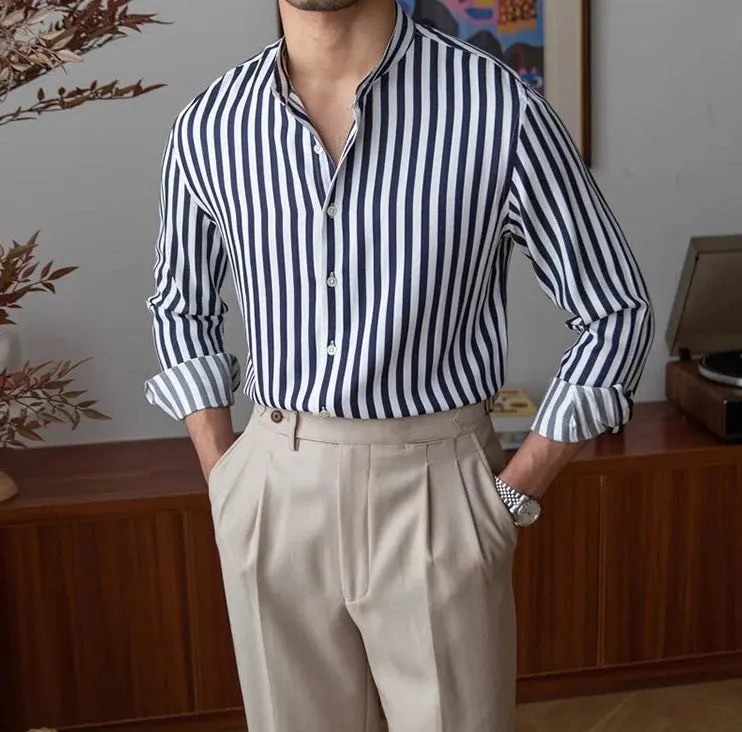 Antonios gentleman striped long sleeve shirt