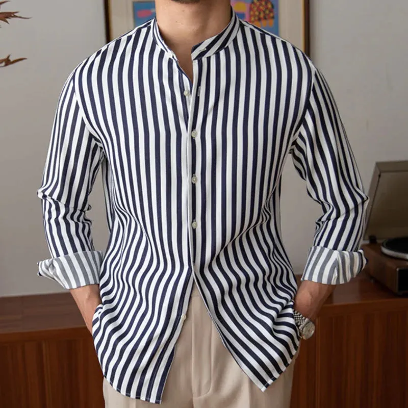 Antonios gentleman striped long sleeve shirt