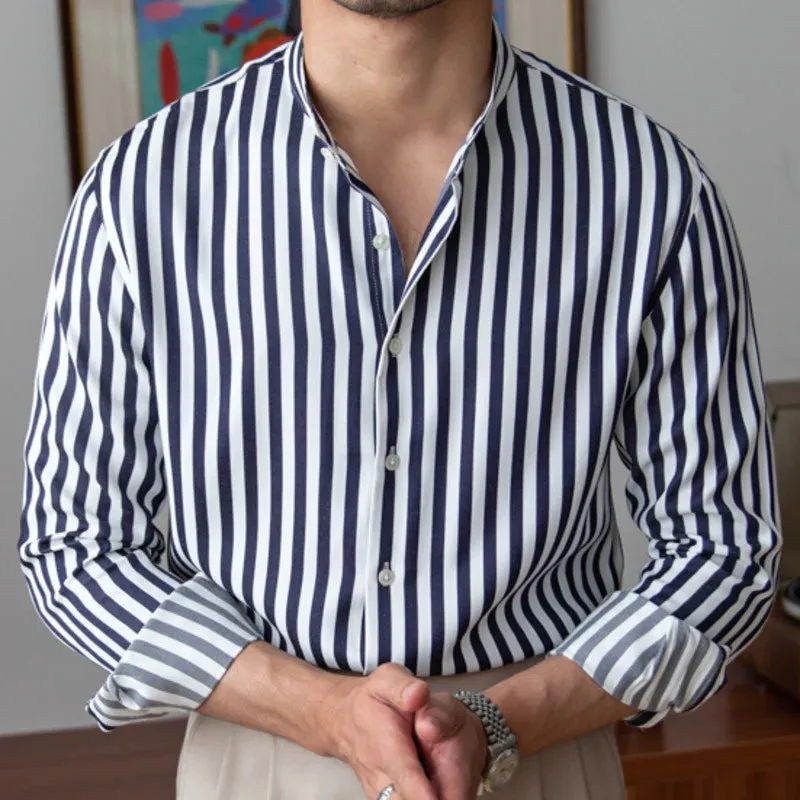 Antonios gentleman striped long sleeve shirt