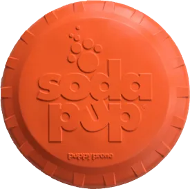 Bottle Top Flyer Durable Rubber Retrieving Frisbee - Orange