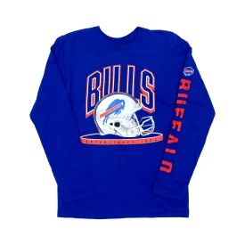 Buffalo Bills Royal Blue With Helmet Long Sleeve Shirt