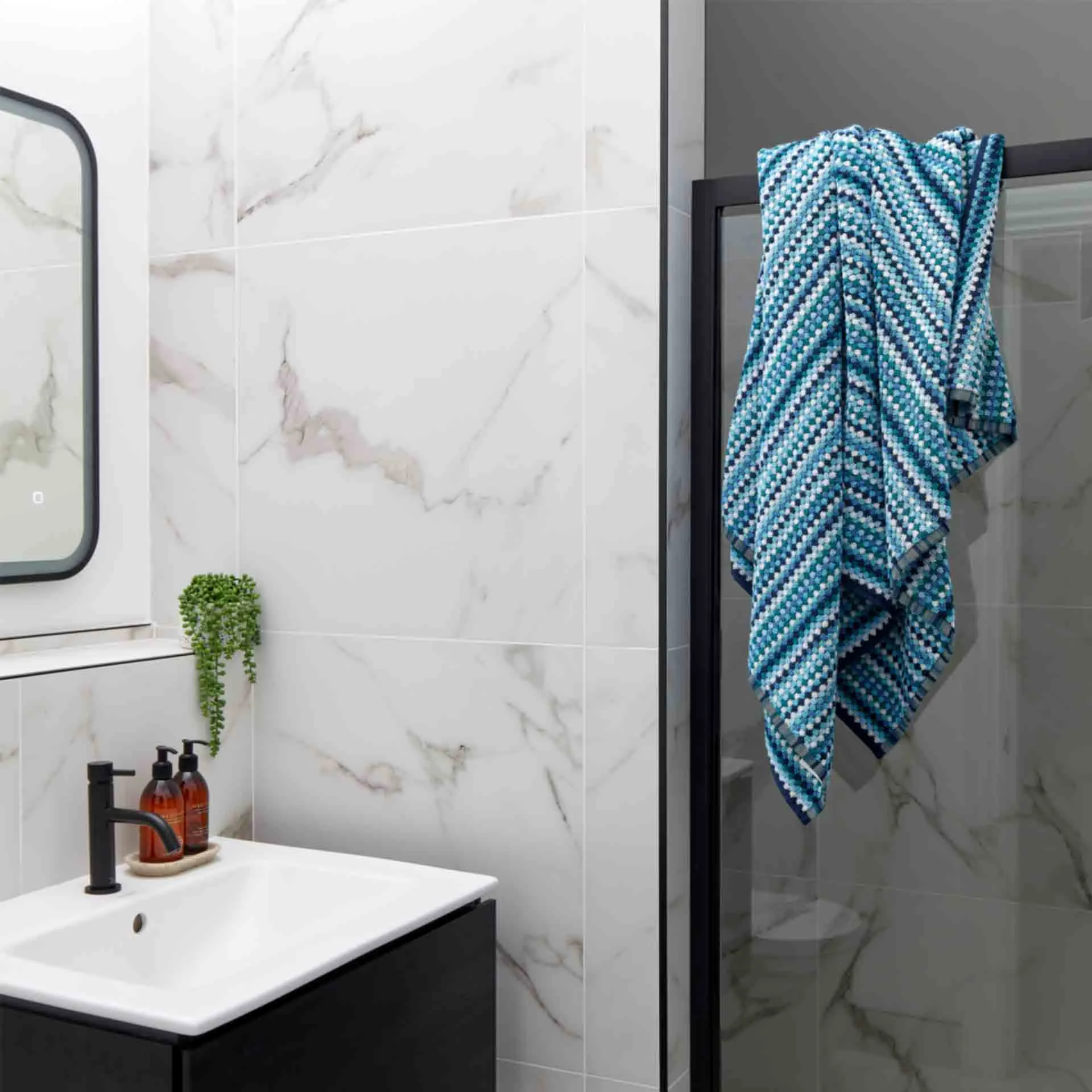 Carnaby Stripe Towels - Turkish Cotton 550 GSM