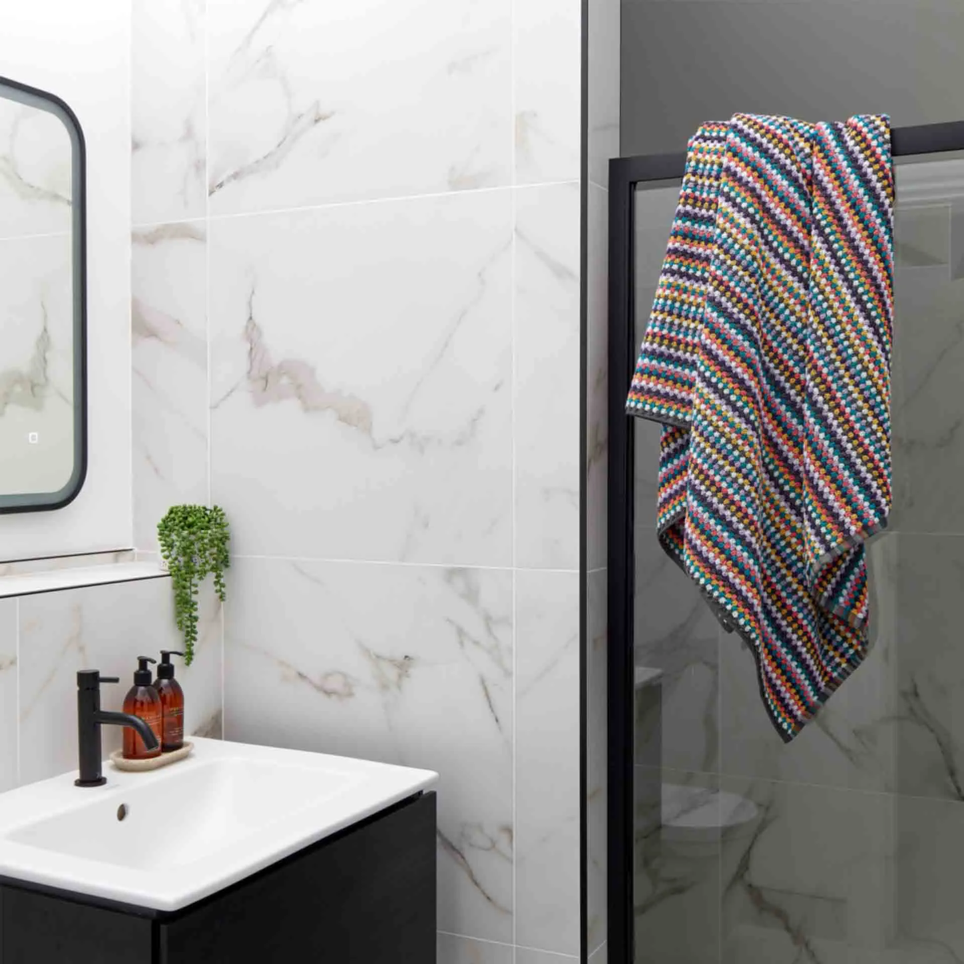 Carnaby Stripe Towels - Turkish Cotton 550 GSM