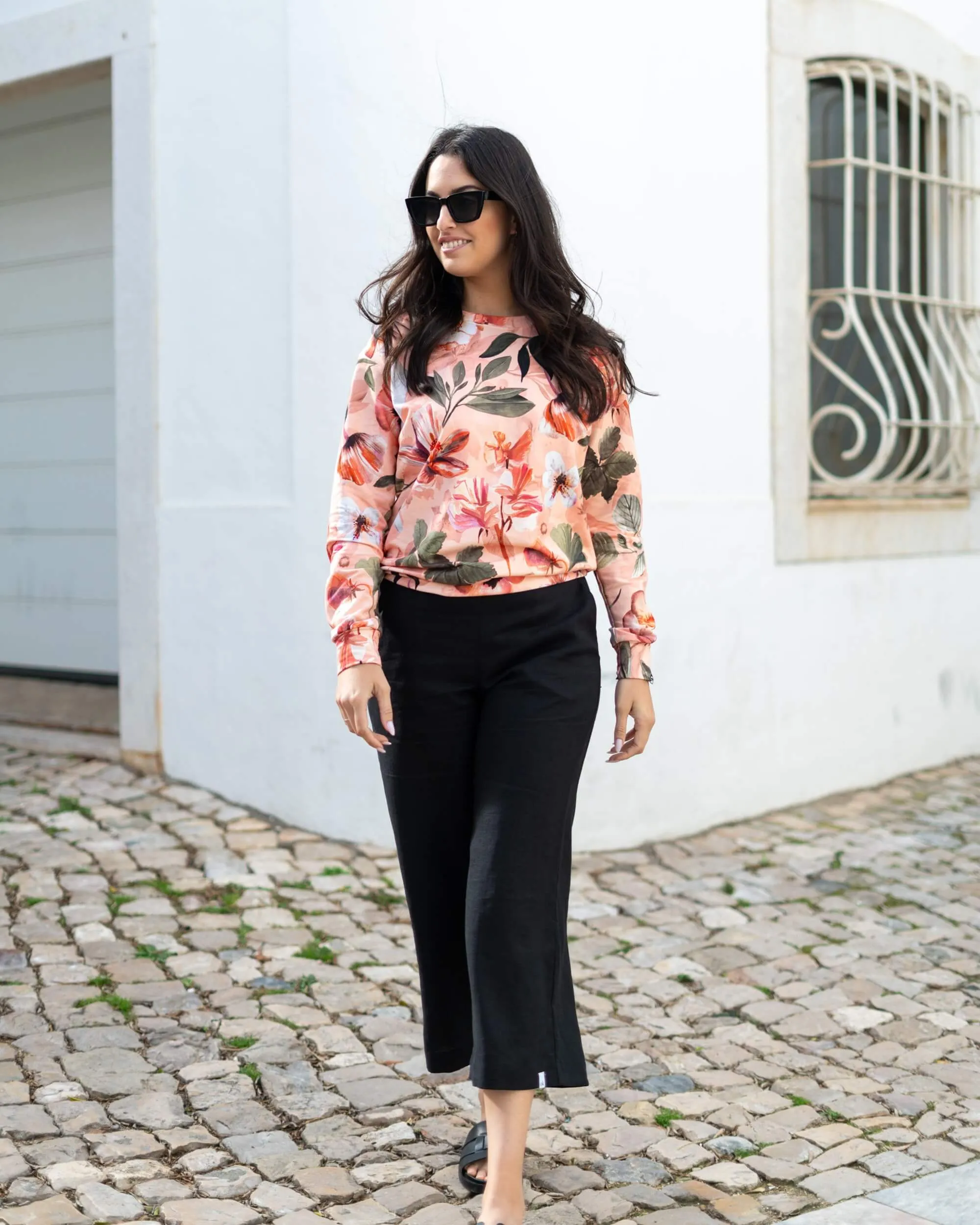 Casual Chic Print Shirt Siesta Orange