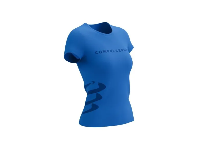 COMPRESSPORT Women's Logo SS Tshirt - Coast/Estate Blue