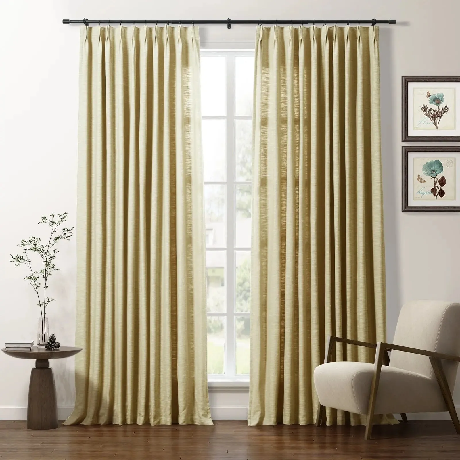 Cotton Blend Drapery Pleated | Cloe