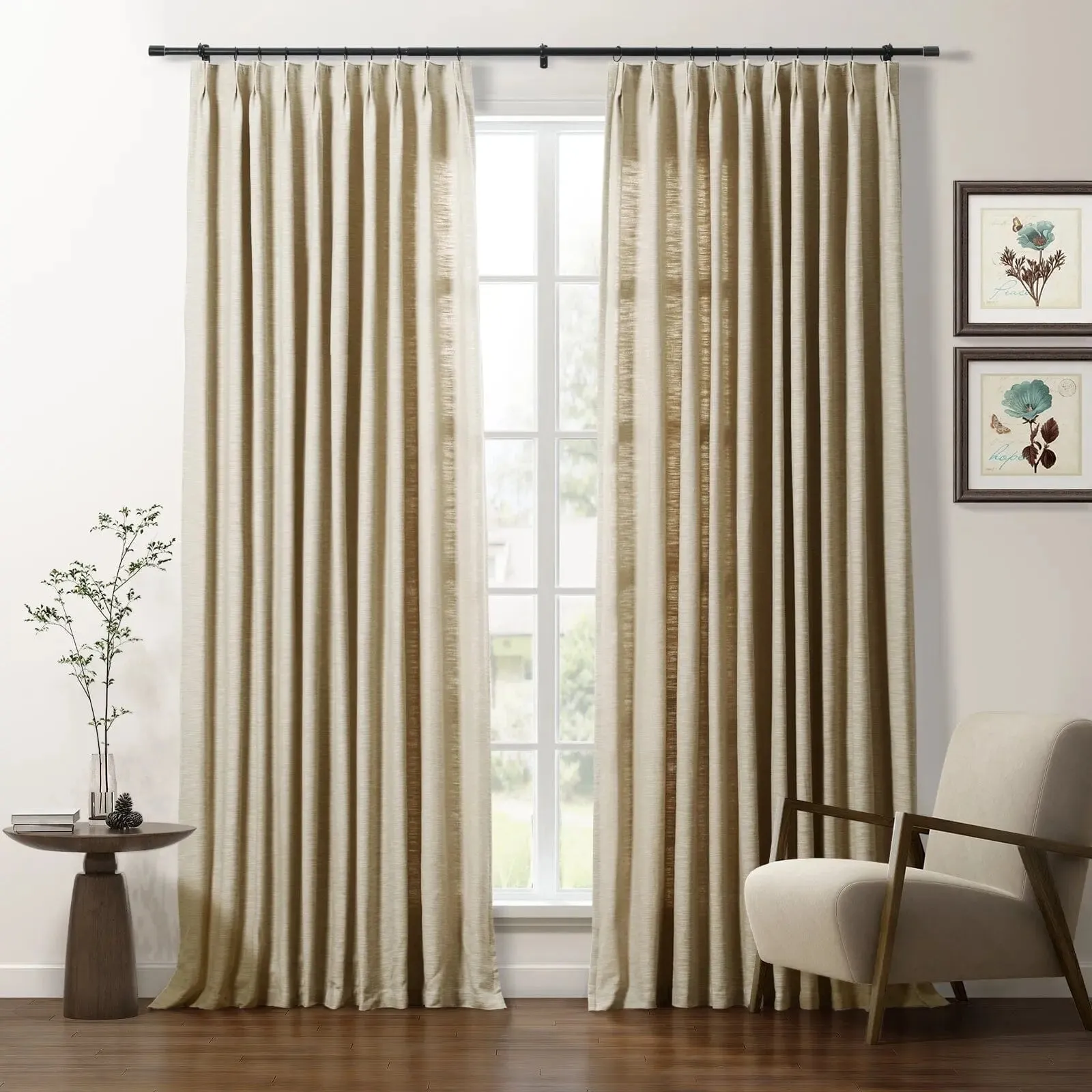 Cotton Blend Drapery Pleated | Cloe