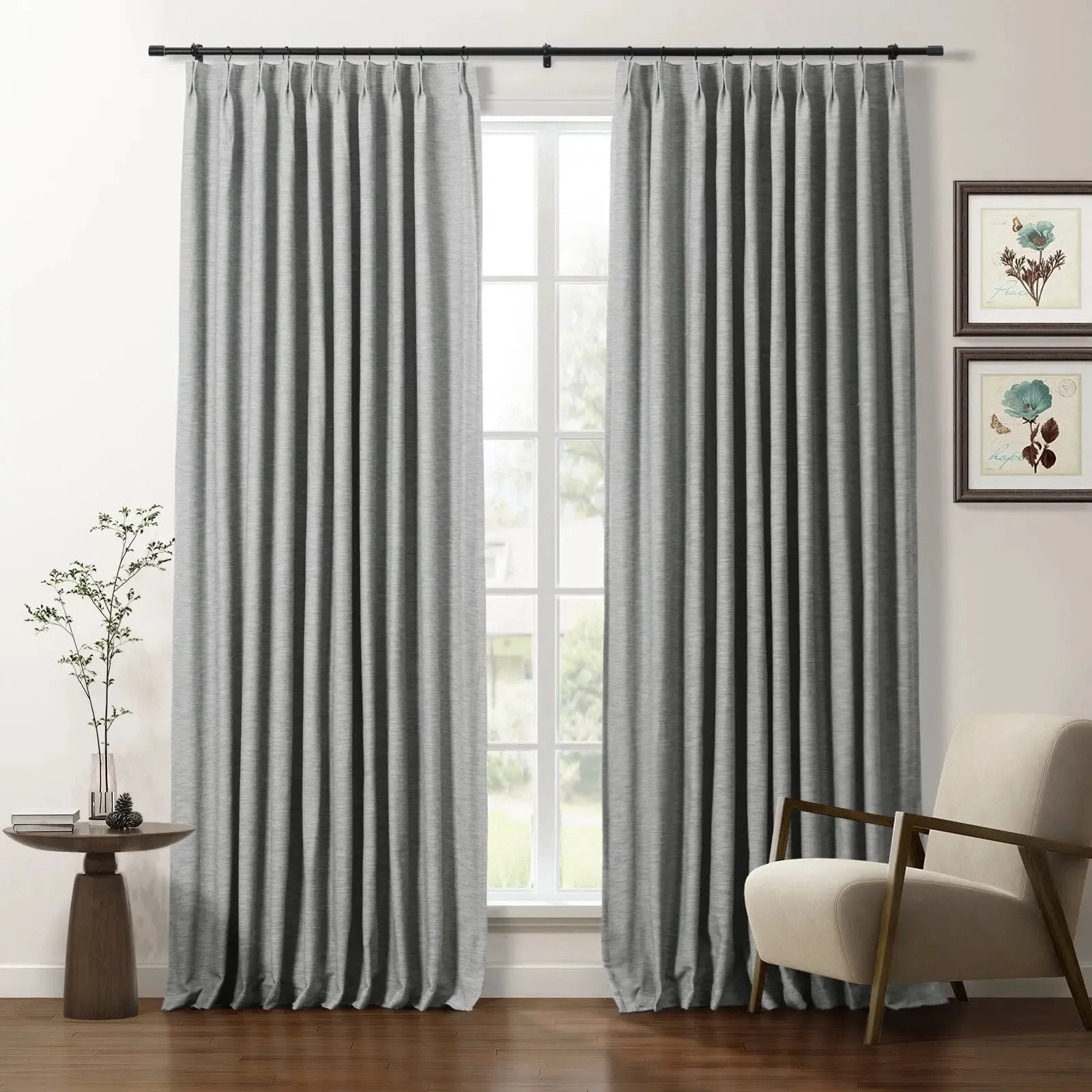Cotton Blend Drapery Pleated | Cloe