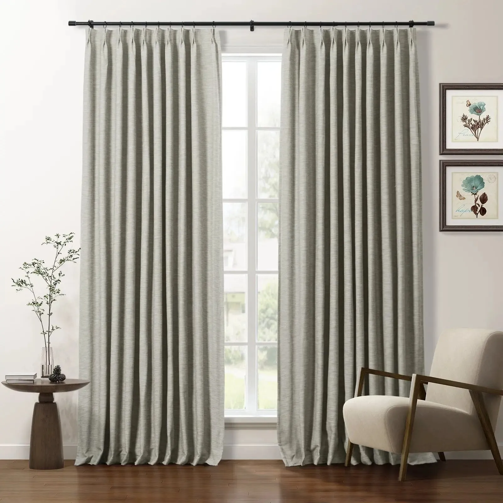 Cotton Blend Drapery Pleated | Cloe