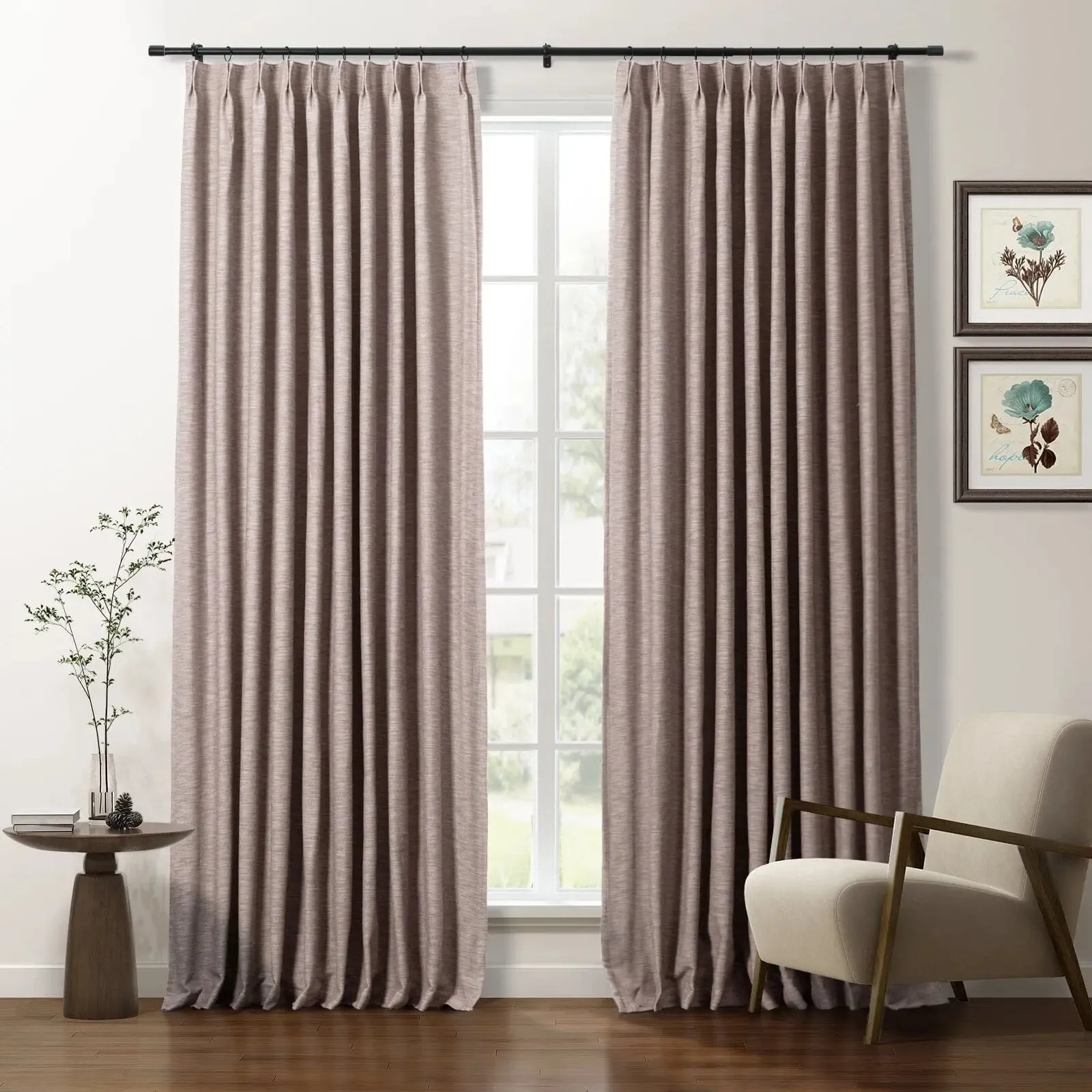 Cotton Blend Drapery Pleated | Cloe