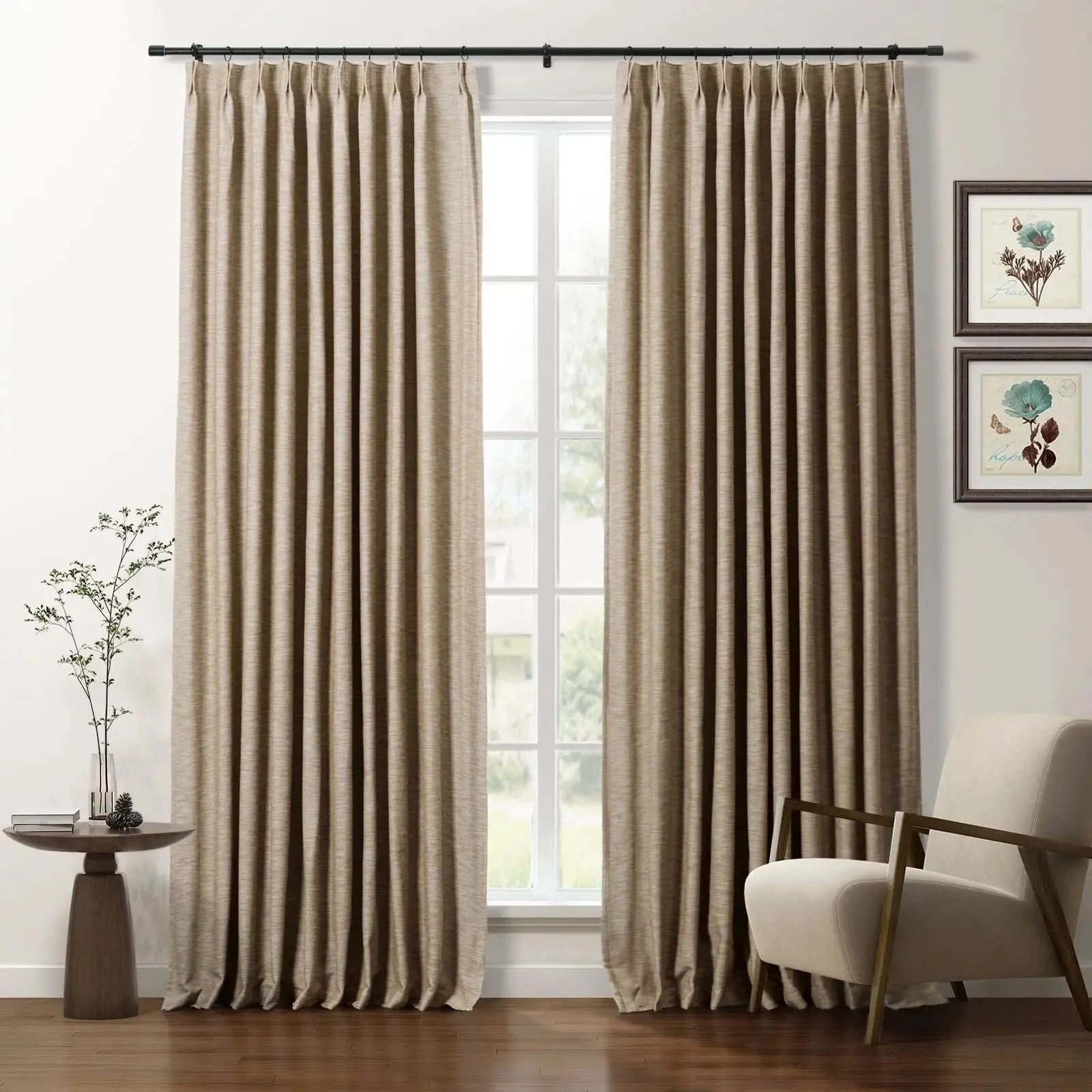 Cotton Blend Drapery Pleated | Cloe