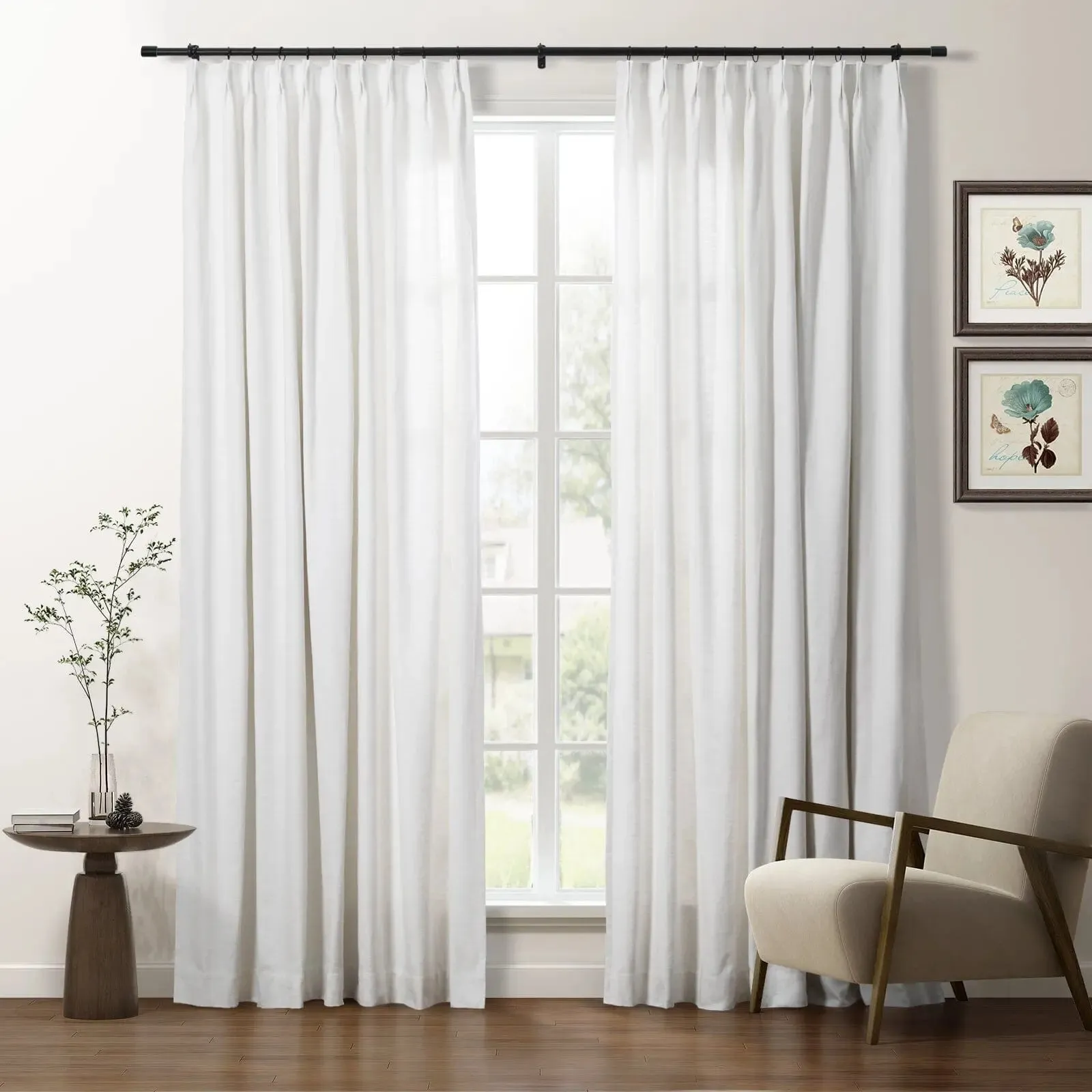 Cotton Blend Drapery Pleated | Cloe