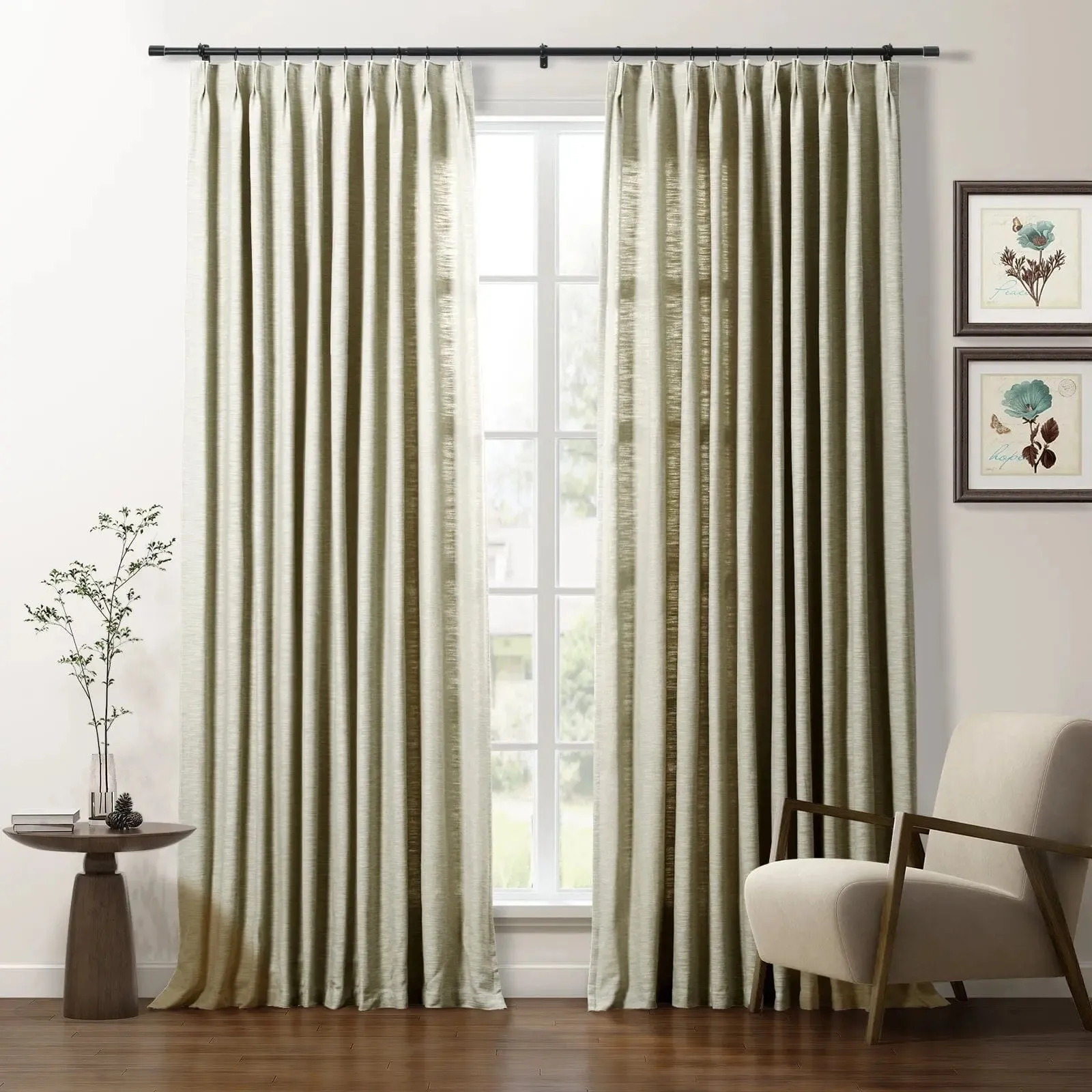 Cotton Blend Drapery Pleated | Cloe
