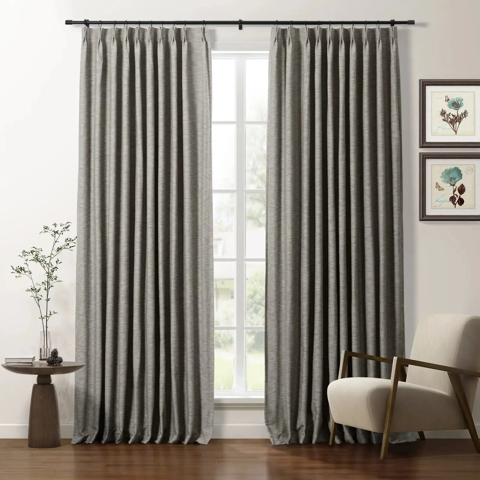 Cotton Blend Drapery Pleated | Cloe