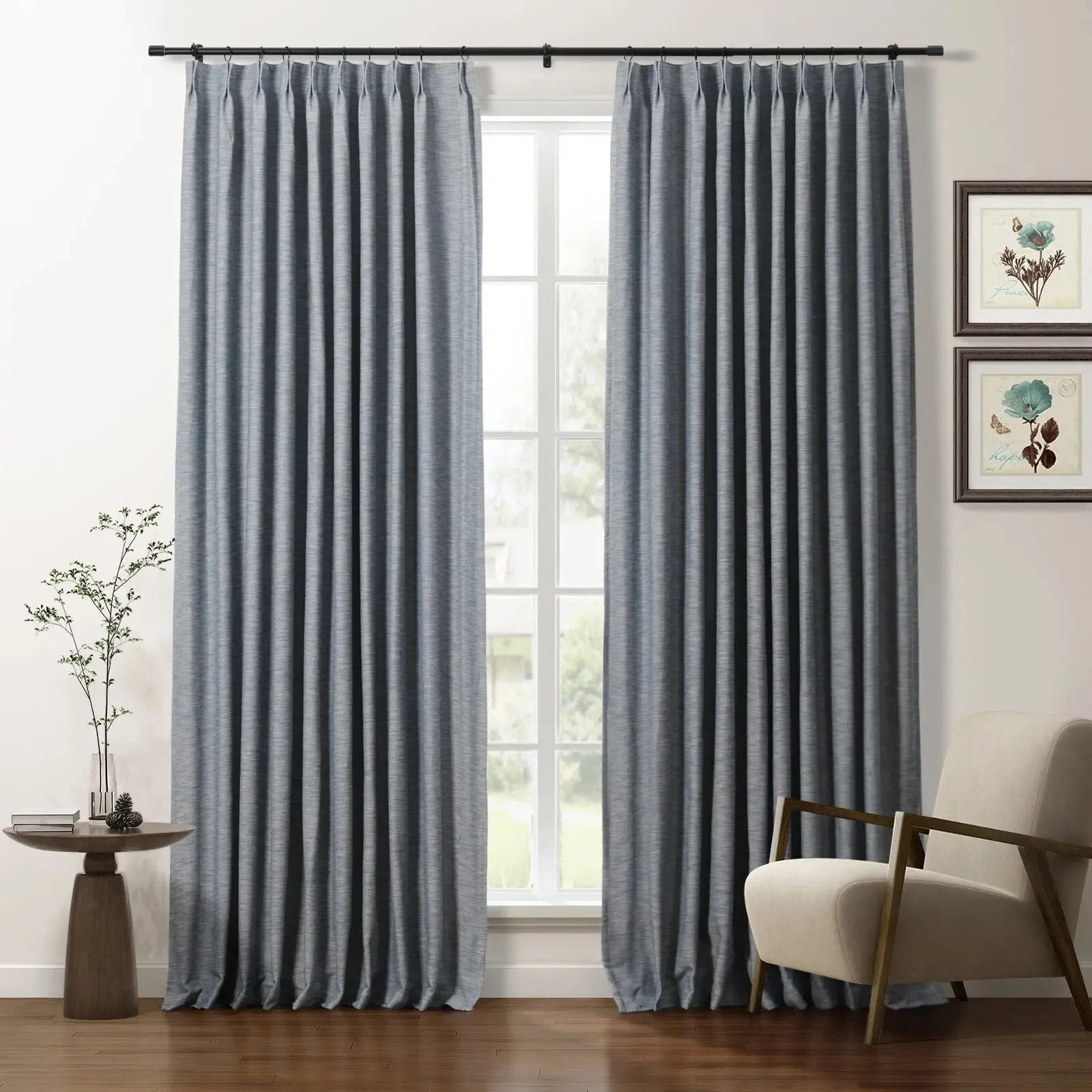 Cotton Blend Drapery Pleated | Cloe