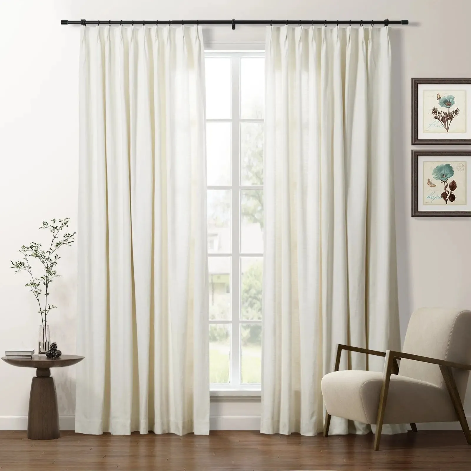 Cotton Blend Drapery Pleated | Cloe