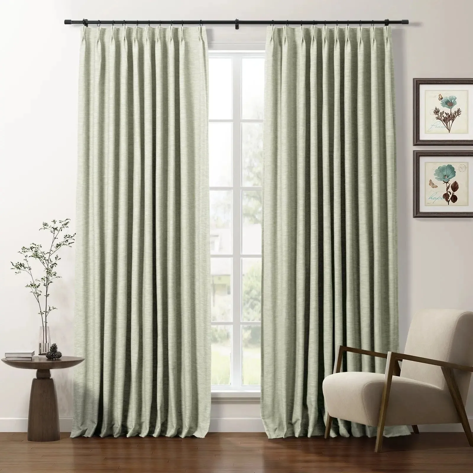Cotton Blend Drapery Pleated | Cloe