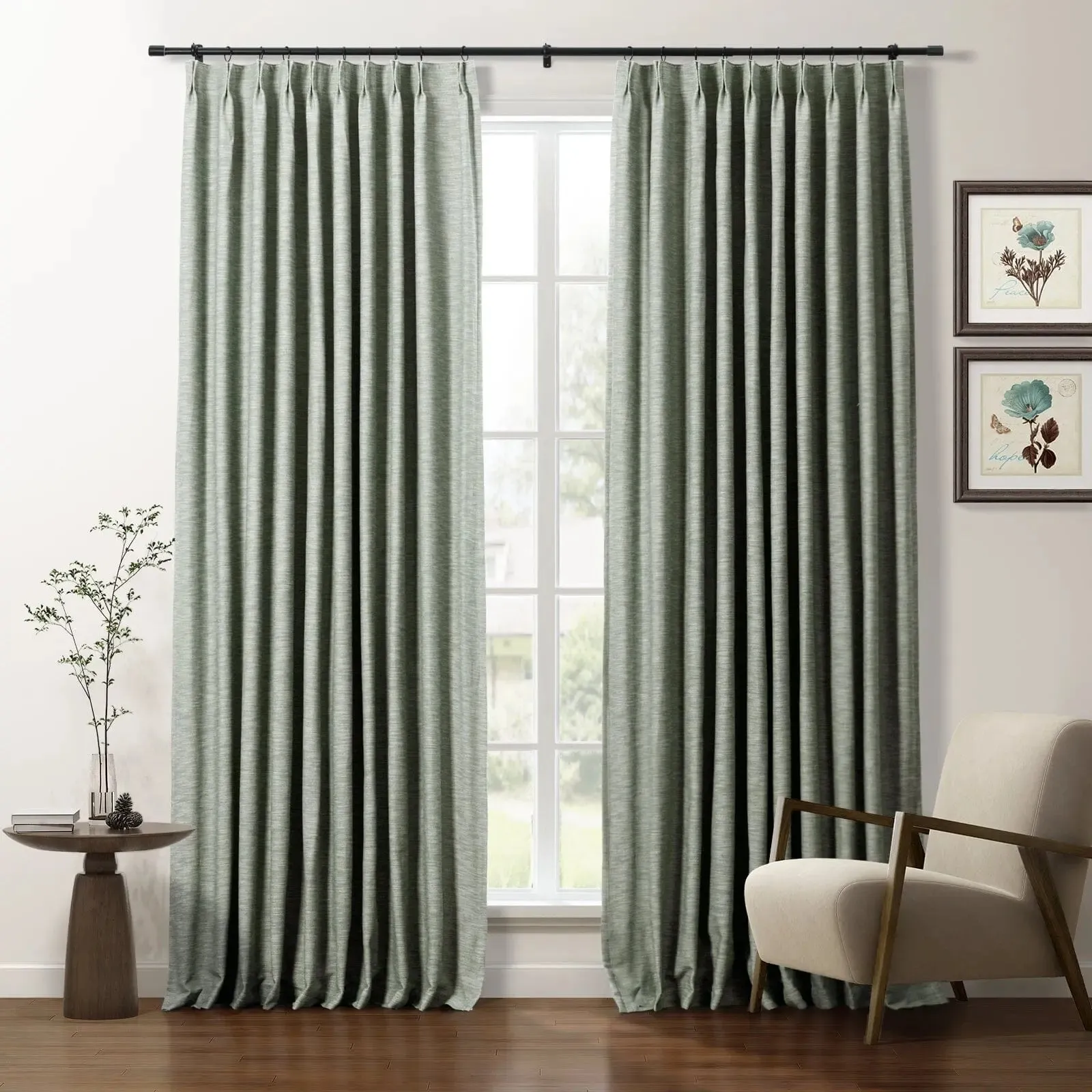 Cotton Blend Drapery Pleated | Cloe