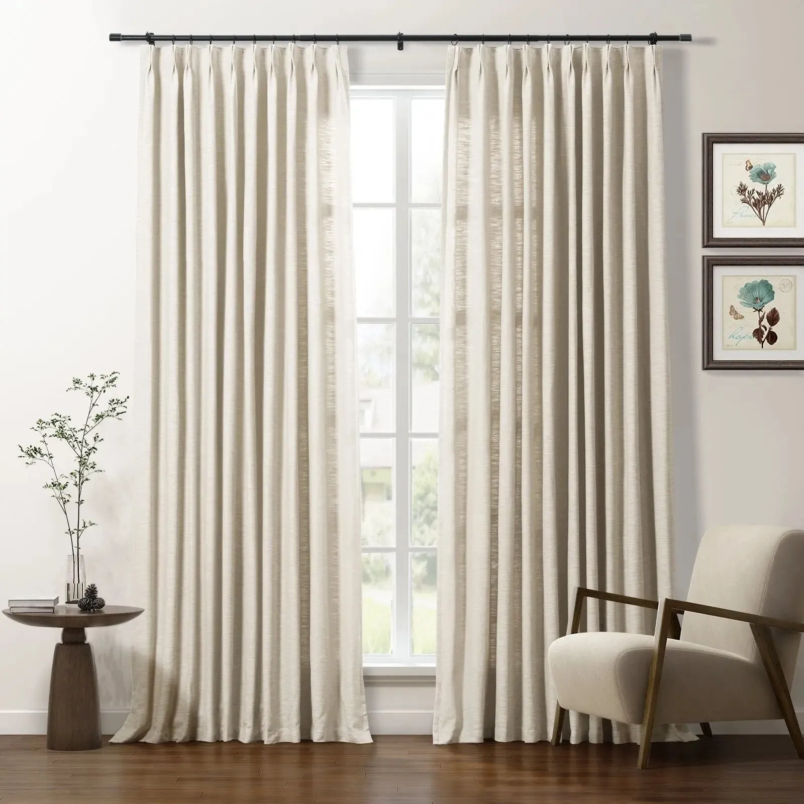 Cotton Blend Drapery Pleated | Cloe