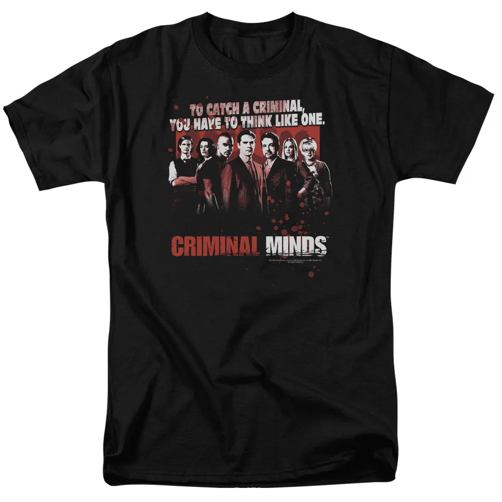 Criminal Minds Think Like One Mens T Shirt Black