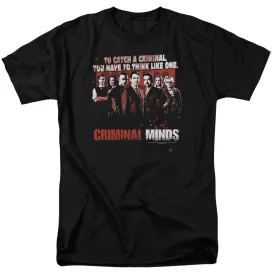 Criminal Minds Think Like One Mens T Shirt Black
