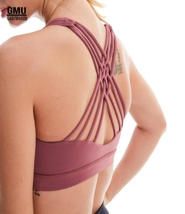 Cross Strappy Medium Impact Sports Bra