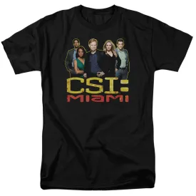 Csi Miami the Cast in Black Mens T Shirt Black
