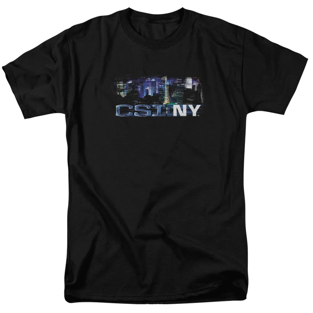 Csi Ny Never Rests Mens T Shirt Black