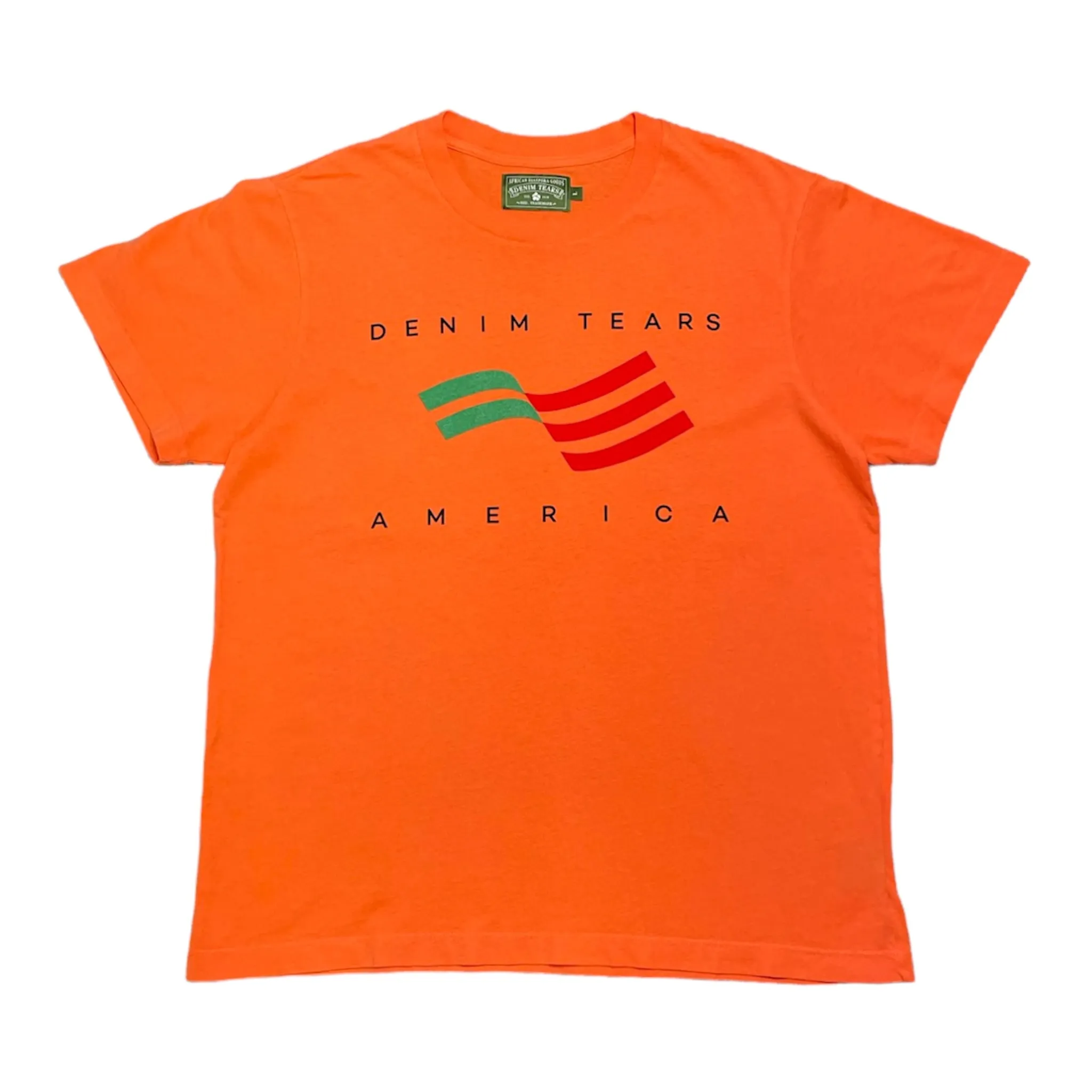 Denim Tears America Sportswear Short Sleeve Tee Shirt Orange