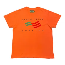 Denim Tears America Sportswear Short Sleeve Tee Shirt Orange