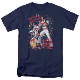 Elvis Presley Eagle Elvis Mens T Shirt Navy Blue