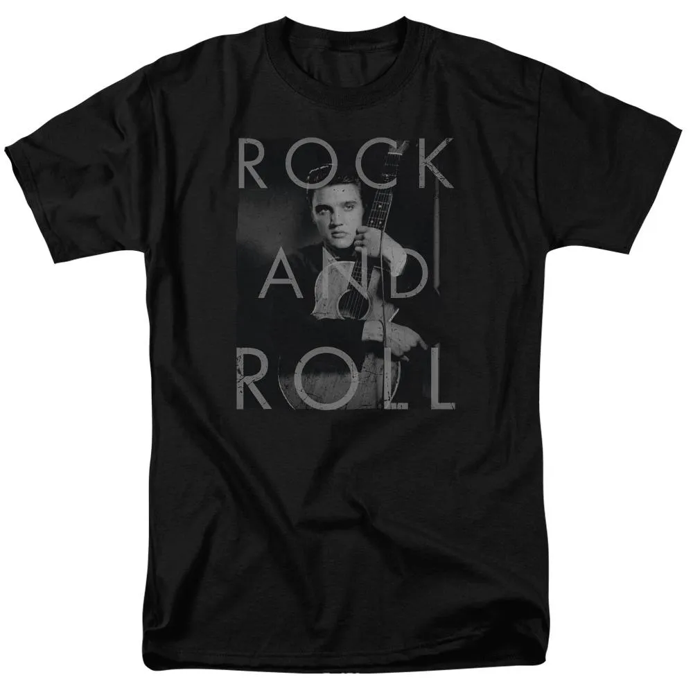 Elvis Presley Rock and Roll Mens T Shirt Black