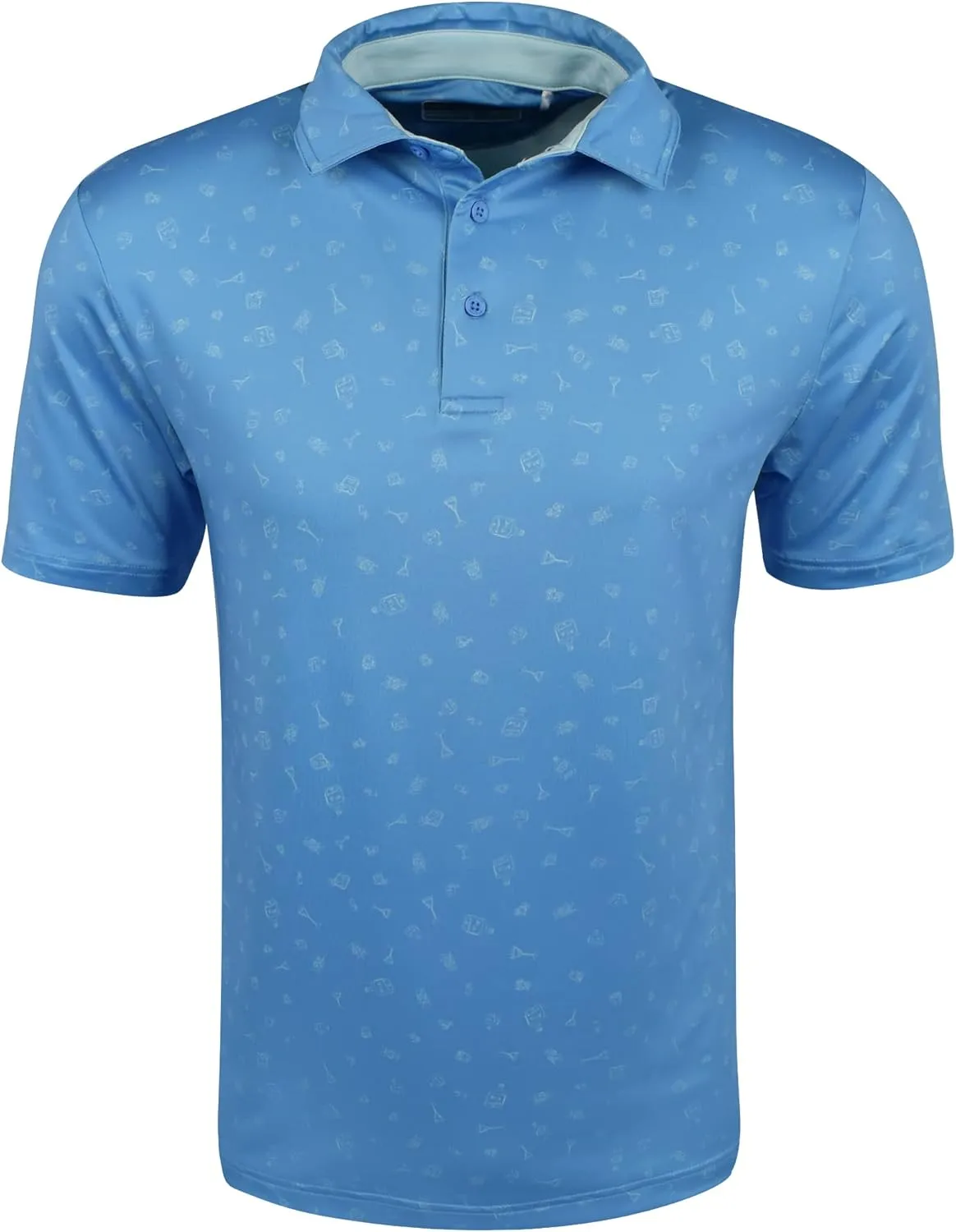 Etonic Martini Glass Print Golf Polo