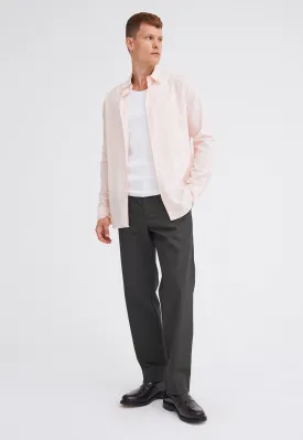 Folded Collar Cotton Shirt - Powder Rosa Pink