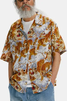 Frizmworks Tiger Hawaiian Half Shirt (Grey)