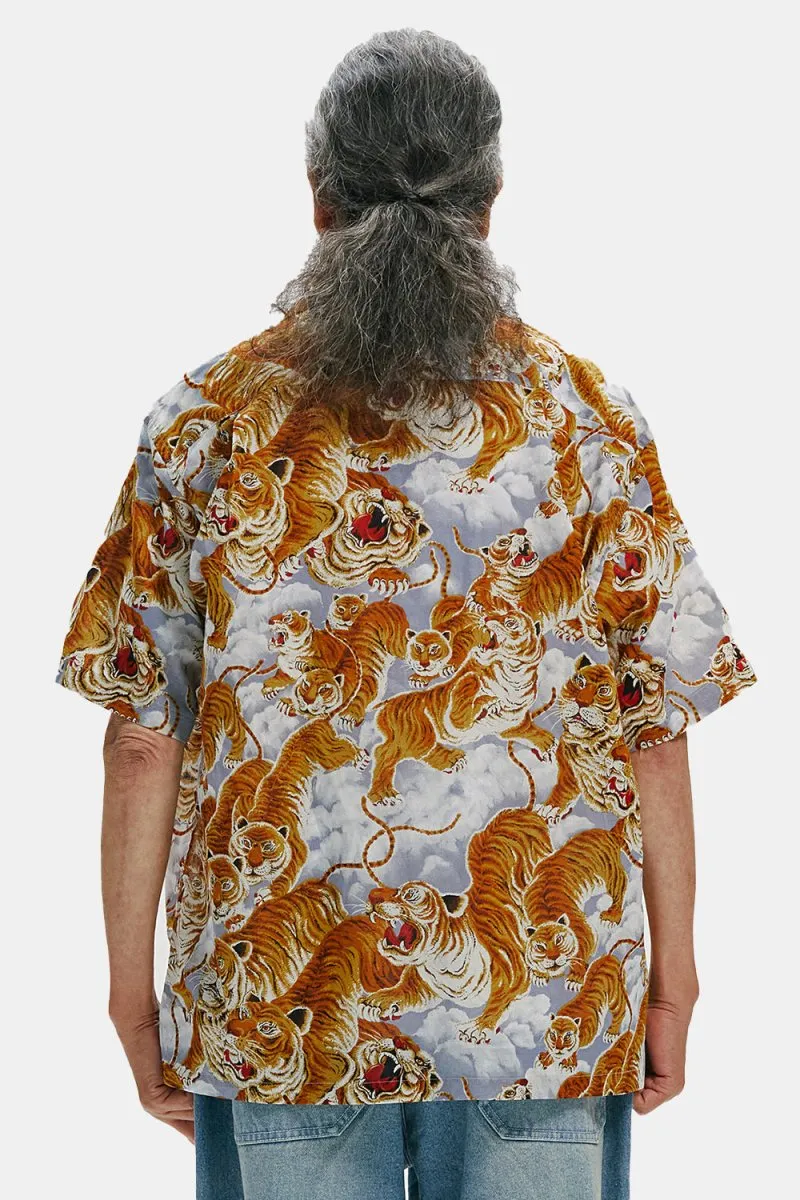 Frizmworks Tiger Hawaiian Half Shirt (Grey)