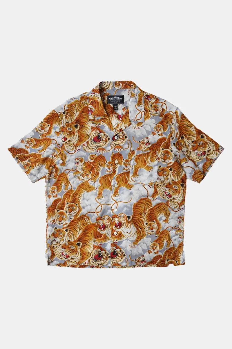 Frizmworks Tiger Hawaiian Half Shirt (Grey)