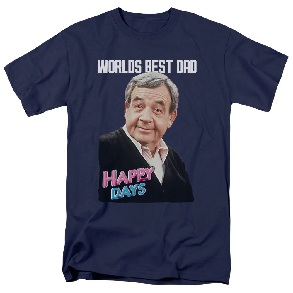 Happy Days Best Dad Mens T Shirt Navy