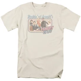 Happy Days Rockin' at Arnold's Mens T Shirt Cream
