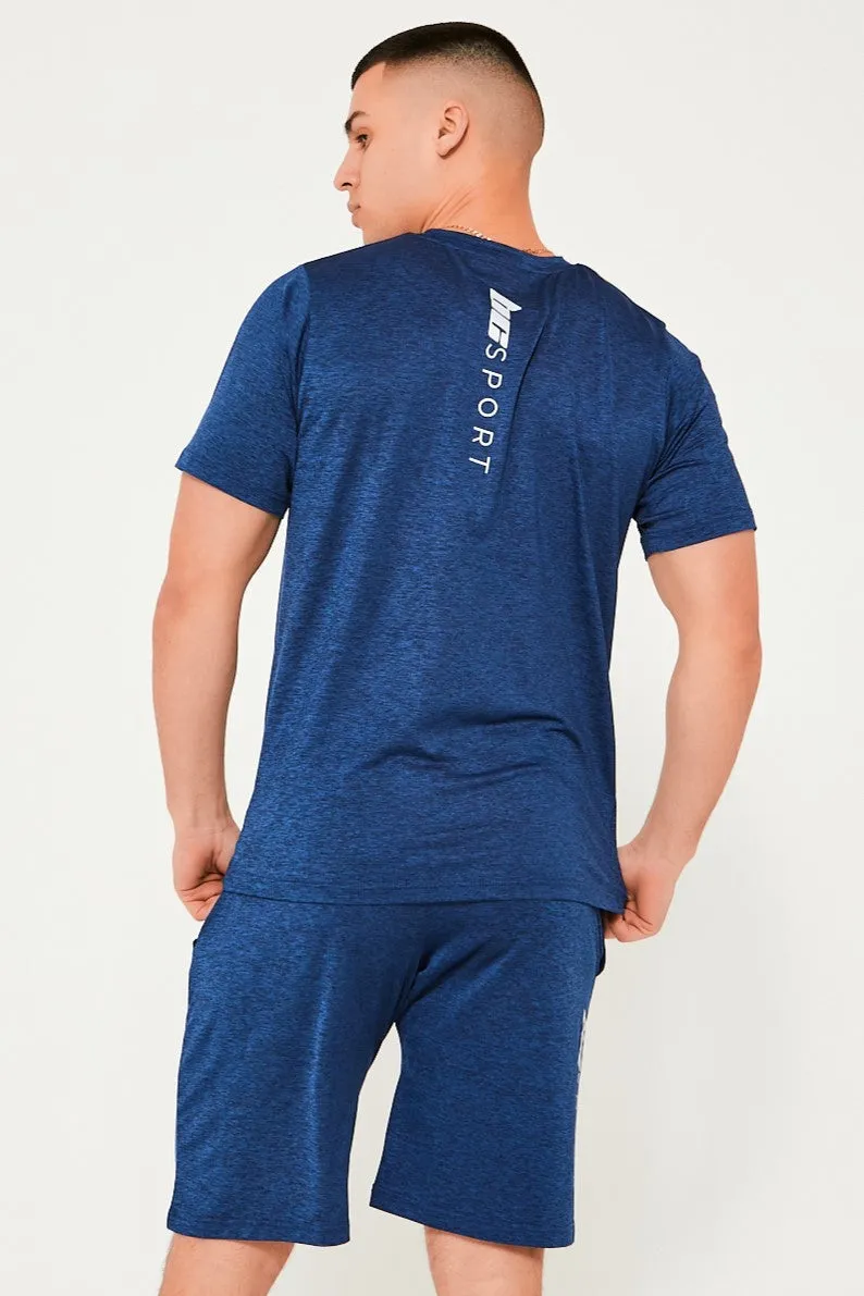 Hopton Activewear T-Shirt & Short Set - Navy