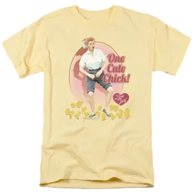 I Love Lucy Cute Chick Mens T Shirt Banana