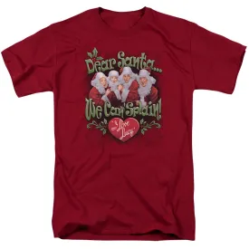 I Love Lucy Dear Santa Mens T Shirt Cardinal