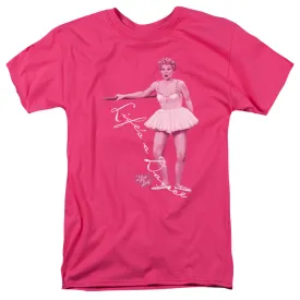 I Love Lucy Life's a Big Dance Mens T Shirt Hot Pink