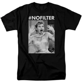 I Love Lucy No Filter Mens T Shirt Black