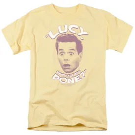 I Love Lucy What Have You Done Mens T Shirt Banana